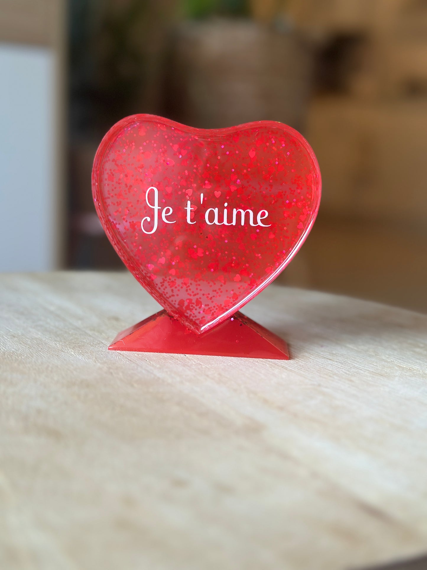 Cœur sur socle personnalisé – Idée cadeau unique avec photo ou prénom