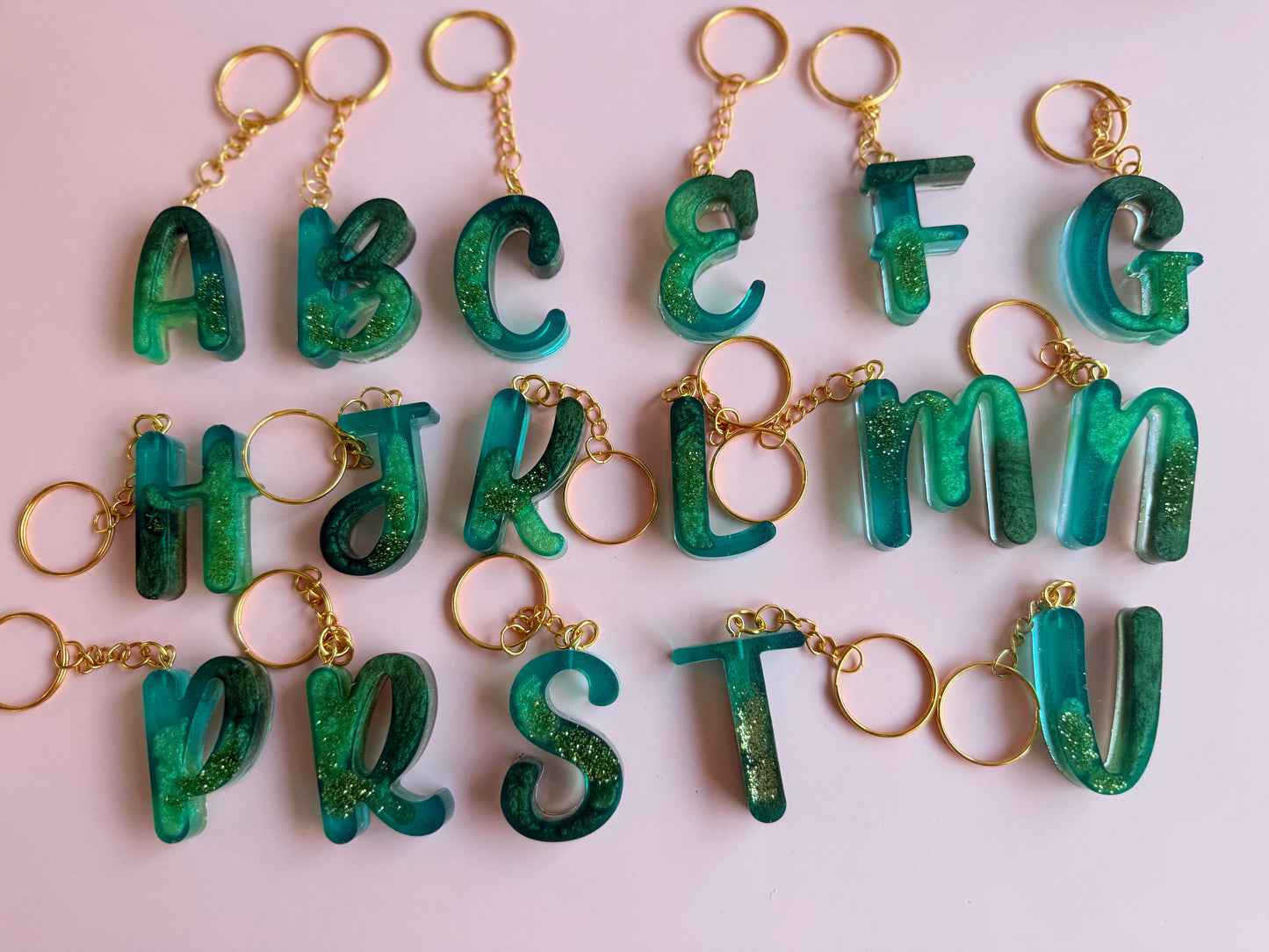 Porte-clé Vert en Résine Époxy – Fait Main & Unique