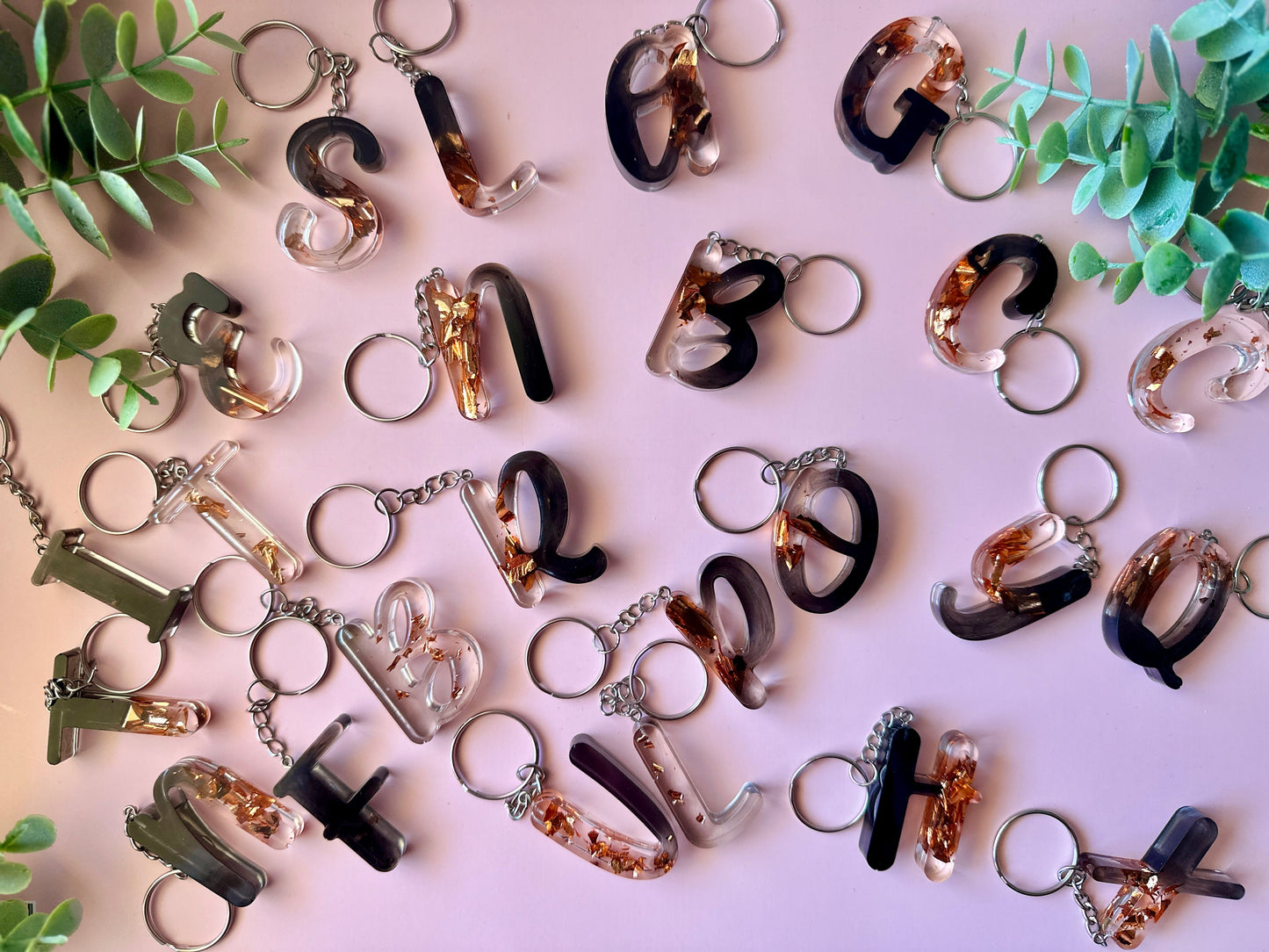 Porte-clé Noir & Rose gold
