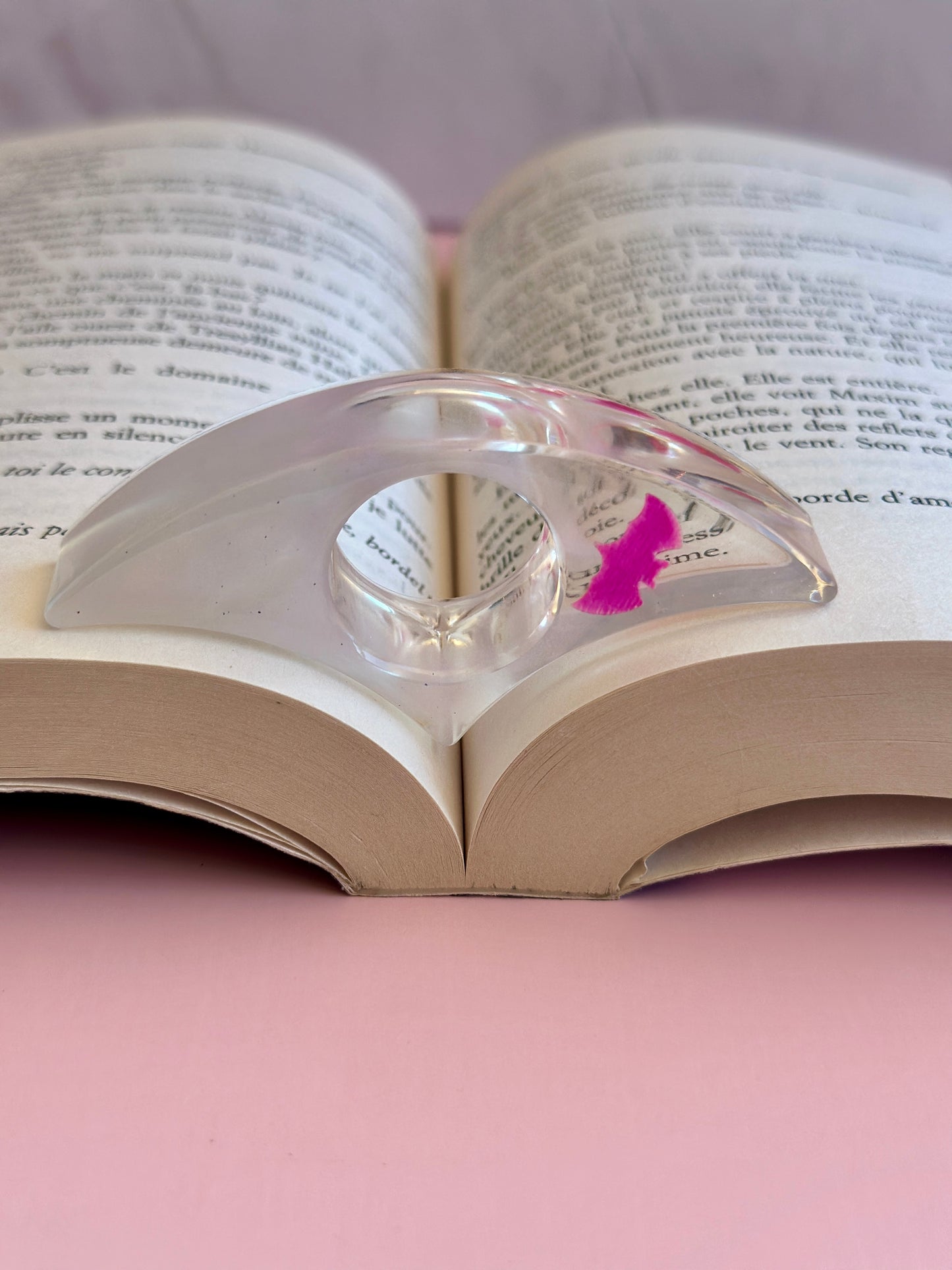 Bague de lecture personnalisée en résine – Accessoire original pour lecteur·trice