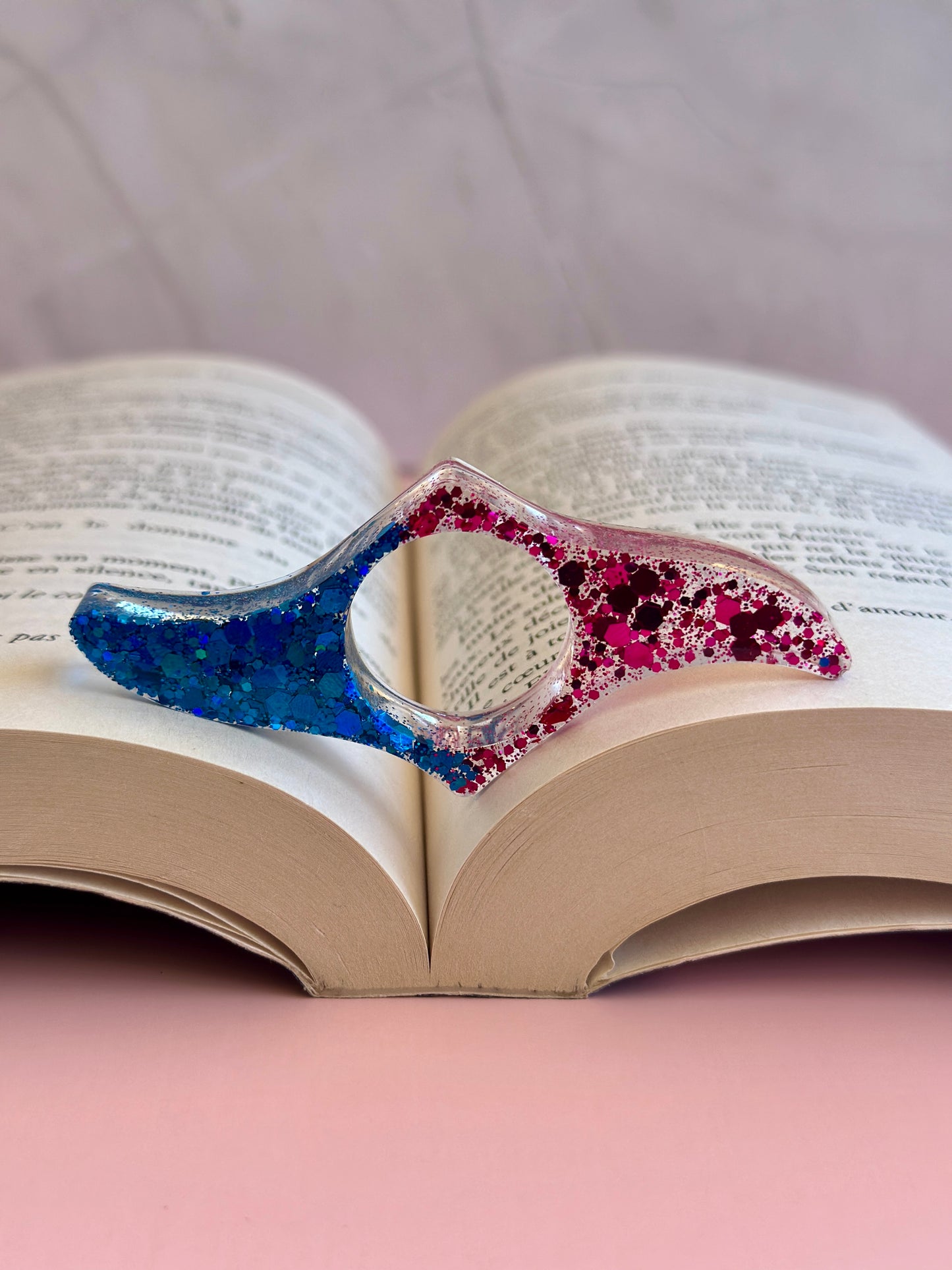 Bague de lecture personnalisée en résine – Accessoire original pour lecteur·trice