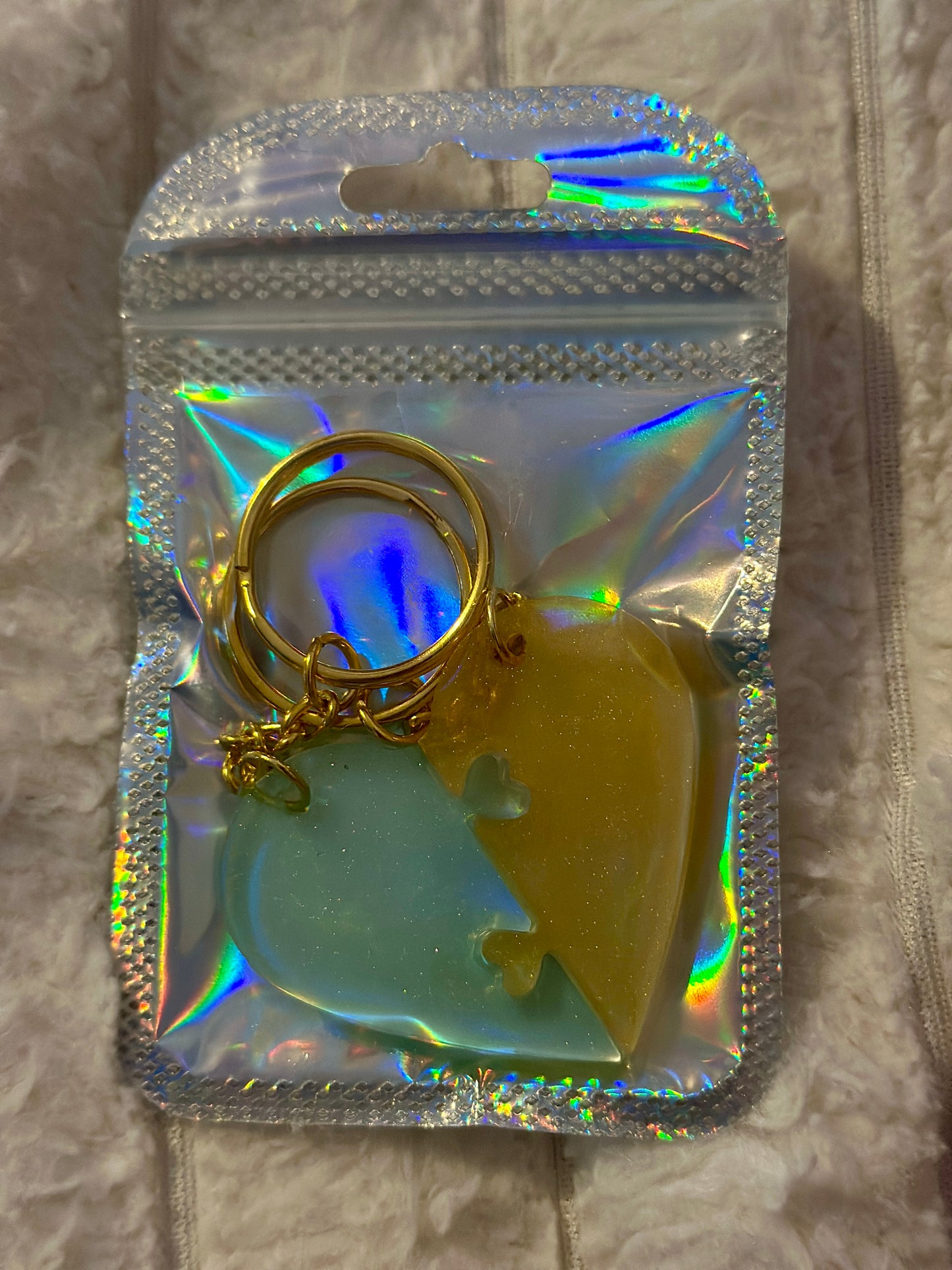 Porte clé Duo à partager - Moitié de coeur / Cœur & Clé / LOVE Séparé – Cadeau Symbolique Personnalisable