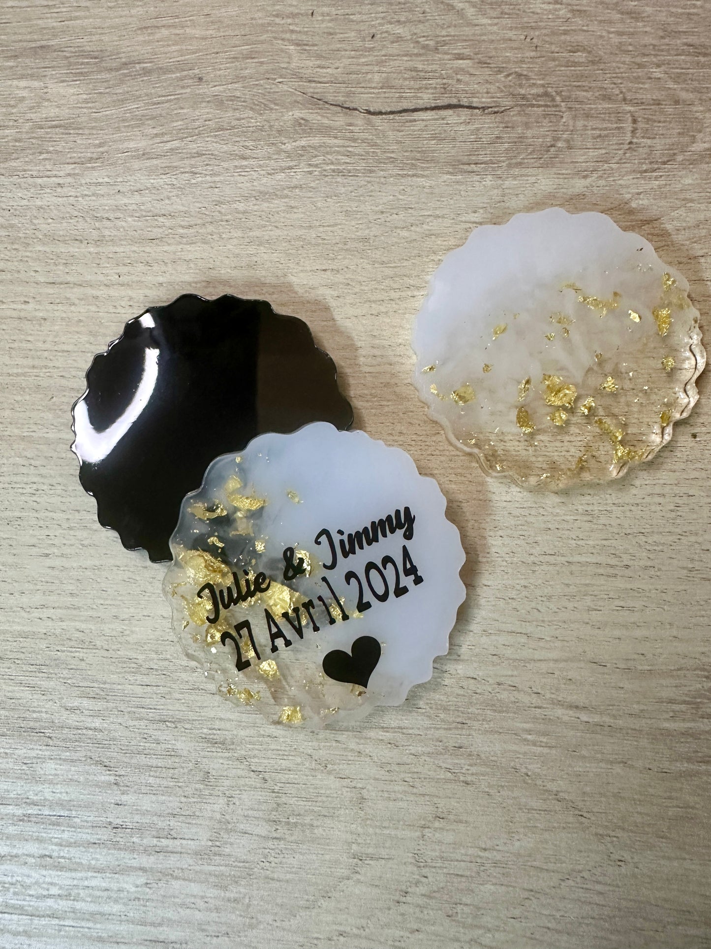 Magnet personnalisé en résine époxy – Cadeau mariage et événements