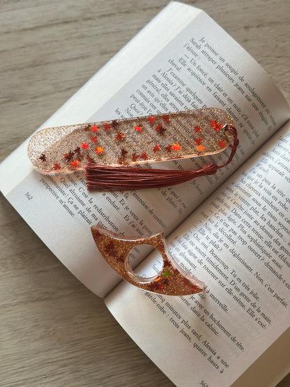 Marque-page personnalisé & bague de lecture en résine