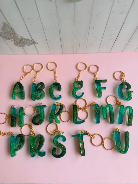 Porte-clé Vert en Résine Époxy – Fait Main & Unique