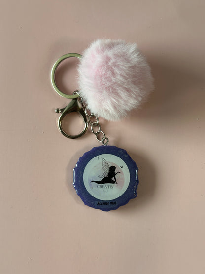 Porte clé personnalisé en résine époxy et puce NFC