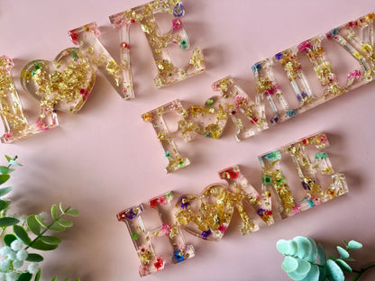 Mots Décoratifs en Résine Époxy – Family, Love, Home