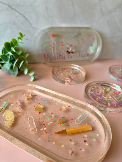 Plateau décoratif en Jesmonite – Vide poche design et original