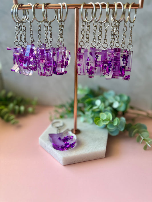 Porte-clé violet