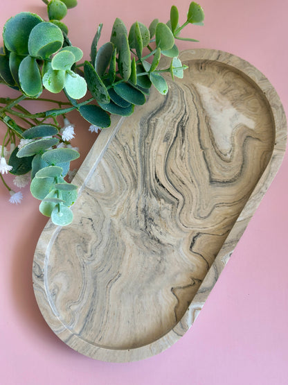 Plateau décoratif en Jesmonite – Vide poche design et original