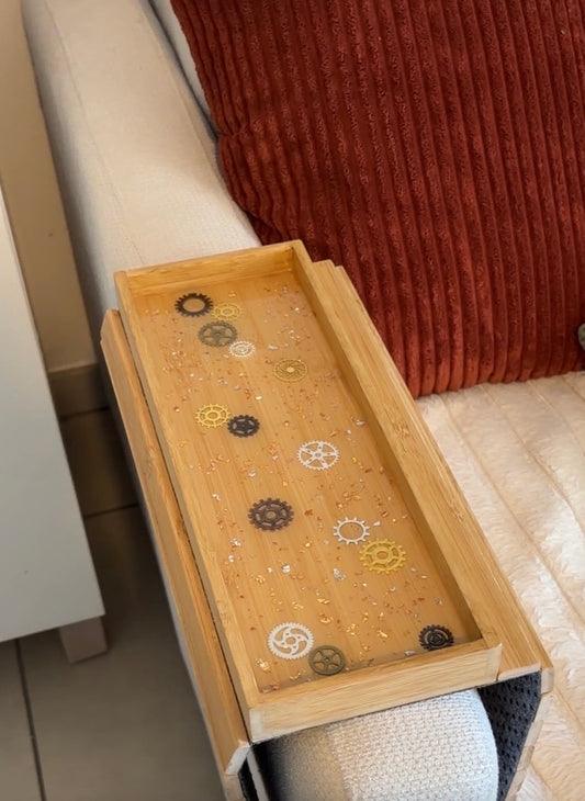 Repose-accoudoir de canapé en bambou – Décor steampunk