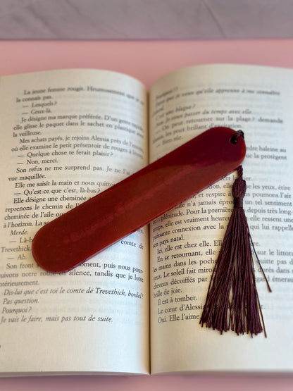 Marque-page personnalisé & bague de lecture en résine