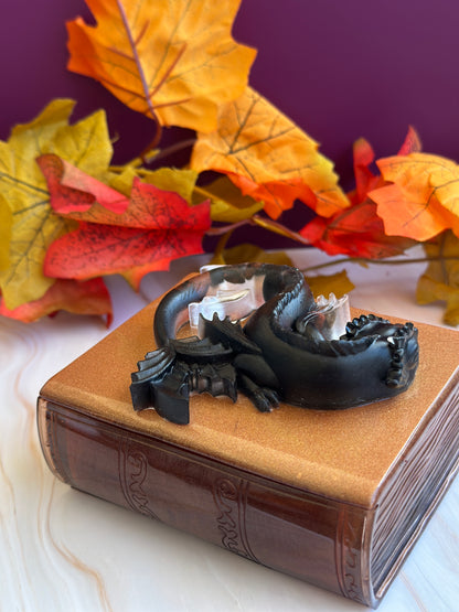 Boîte livre dragon en résine