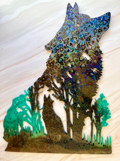 Loup dans la Forêt – Déco Murale Mystique