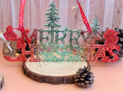 Merry Christmas - décoration de Noël en résine