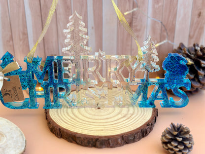 Merry Christmas - décoration de Noël en résine