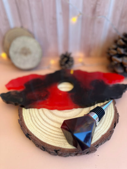 Support verre et bouchon