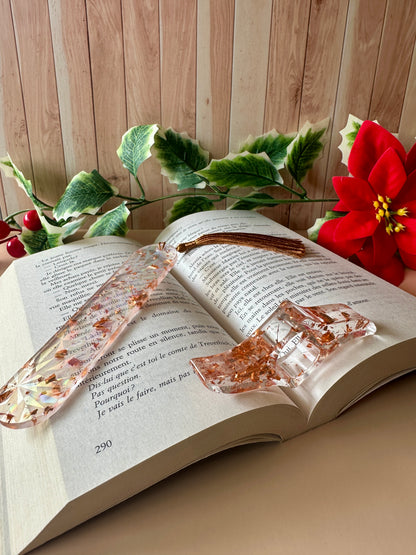 Marque-page personnalisé & bague de lecture en résine