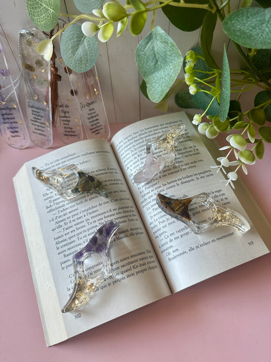 Marque-page personnalisé & bague de lecture en résine