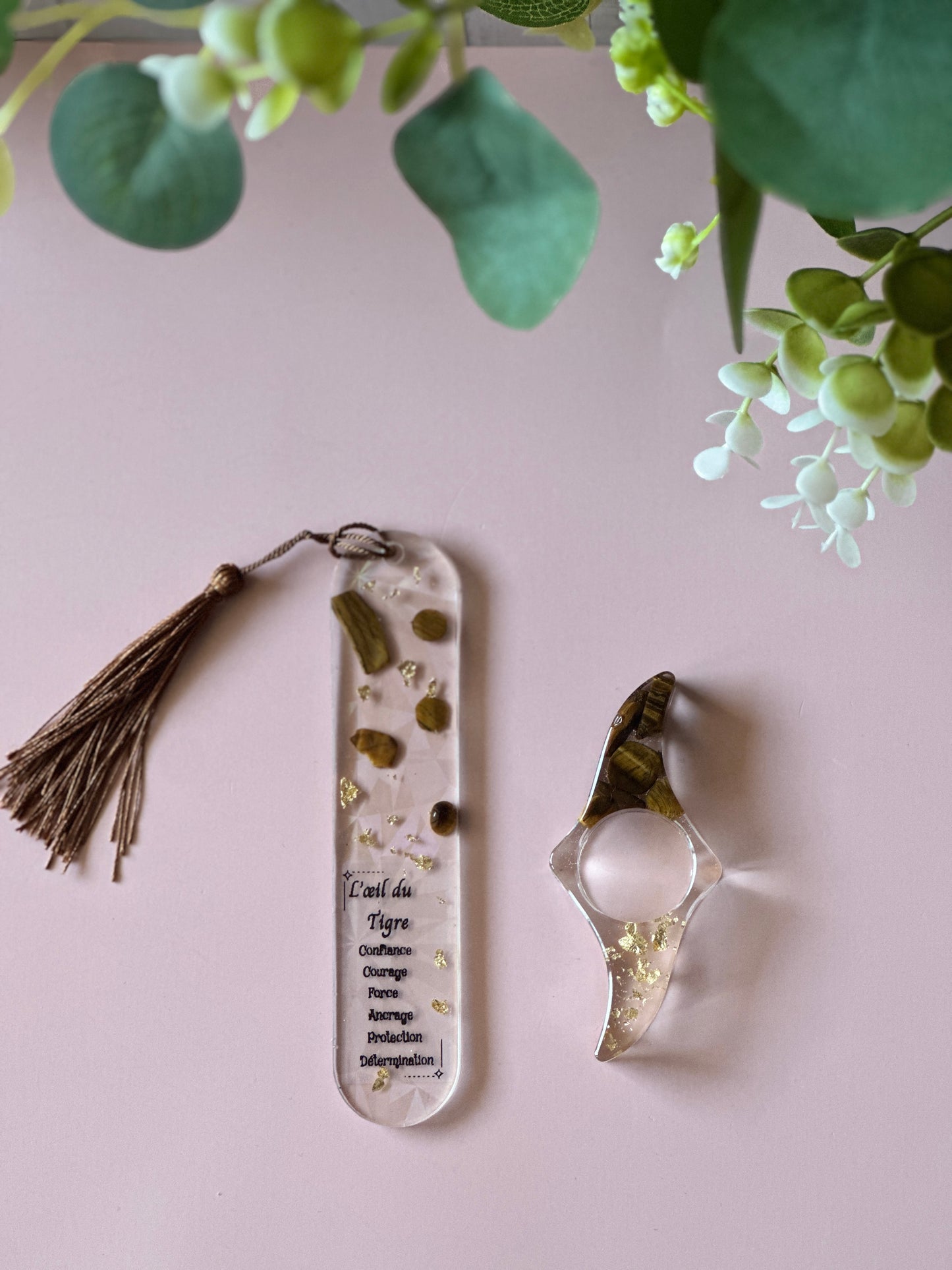 Marque-page personnalisé & bague de lecture en résine