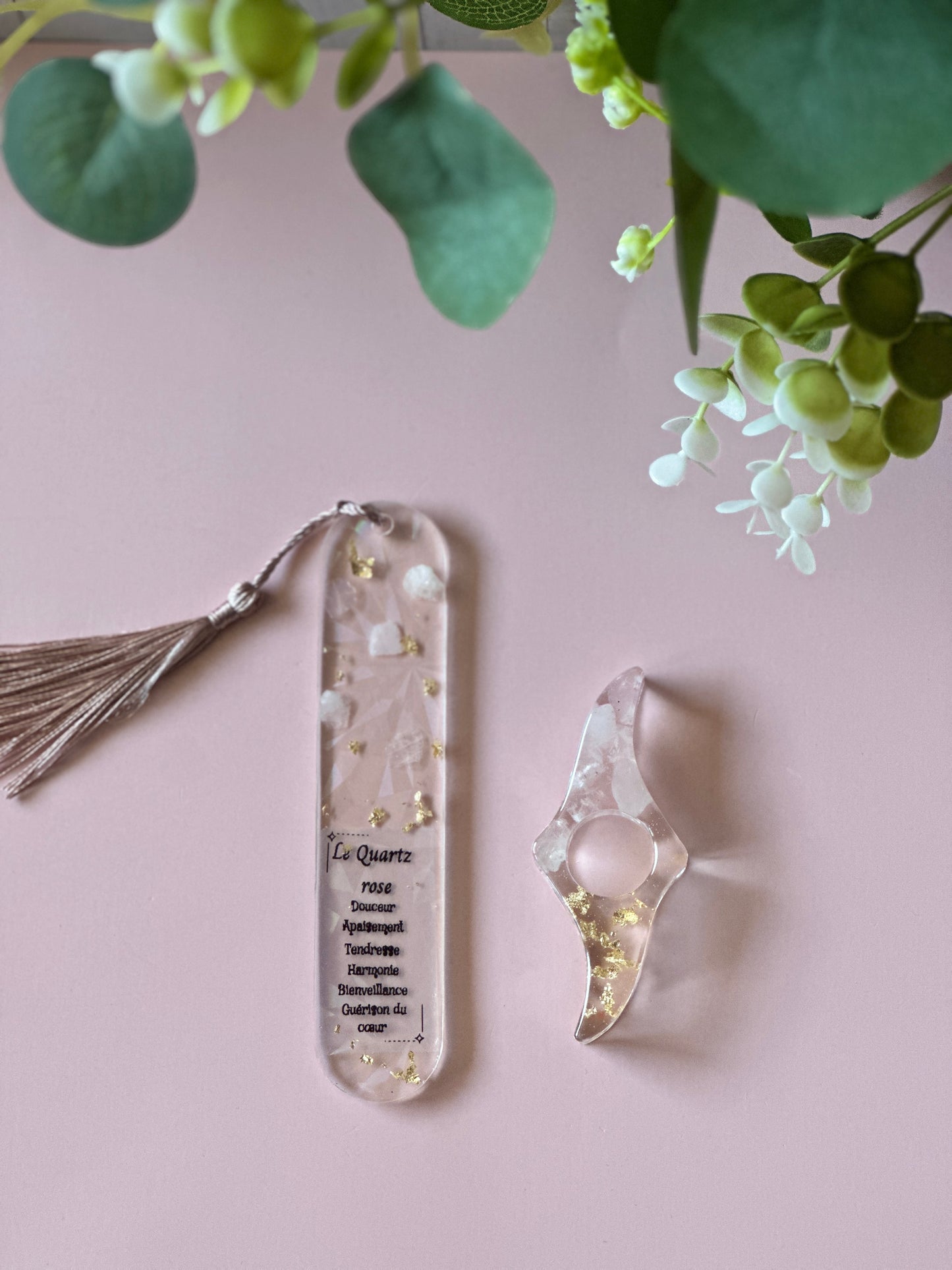 Marque-page personnalisé & bague de lecture en résine