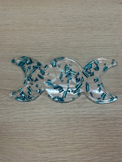 Plateau lune en résine – vide poche décoratif et design