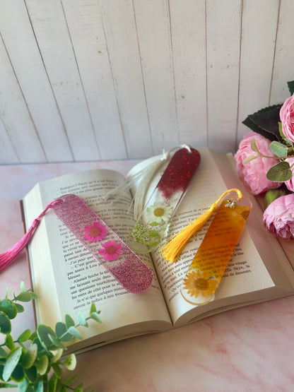 Marque-page personnalisé & bague de lecture en résine