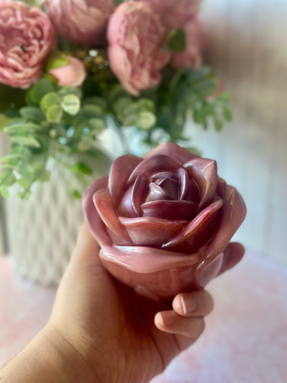 Boîte Rose Éternelle en Résine – Idée Cadeau Artisanale