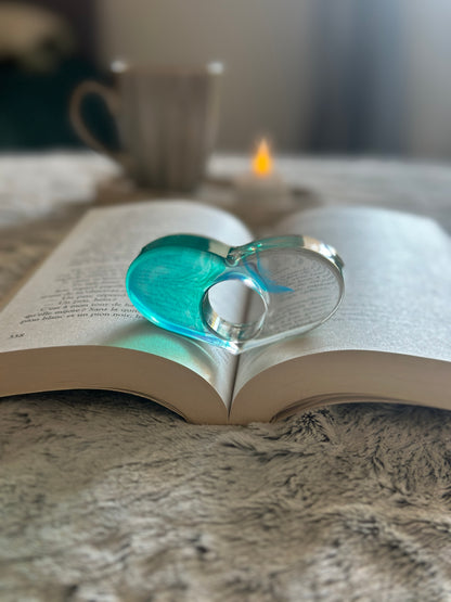 Marque-page personnalisé & bague de lecture en résine