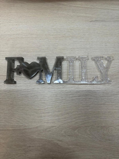 Mots Décoratifs en Résine Époxy – Family, Love, Home