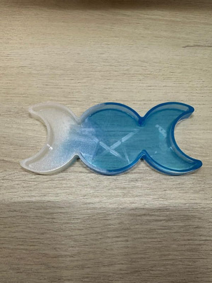 Plateau lune en résine – vide poche décoratif et design